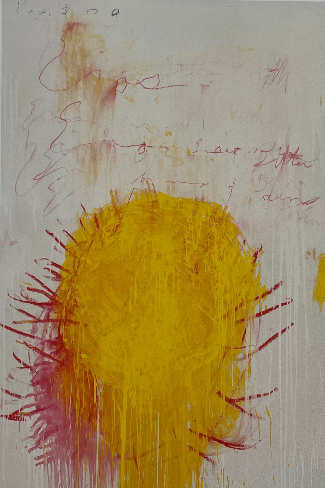 Cy Twombly - Coronation of Sesostris, Part III: CY TWOMBLY (1928-2011) Title - Coronation of Sesostris, Part III Type of Print - Print in Colors Approximate Image Size - 7 1/4" x 4 3/4" Cy Twombly was a seminal American artist who came of age immed