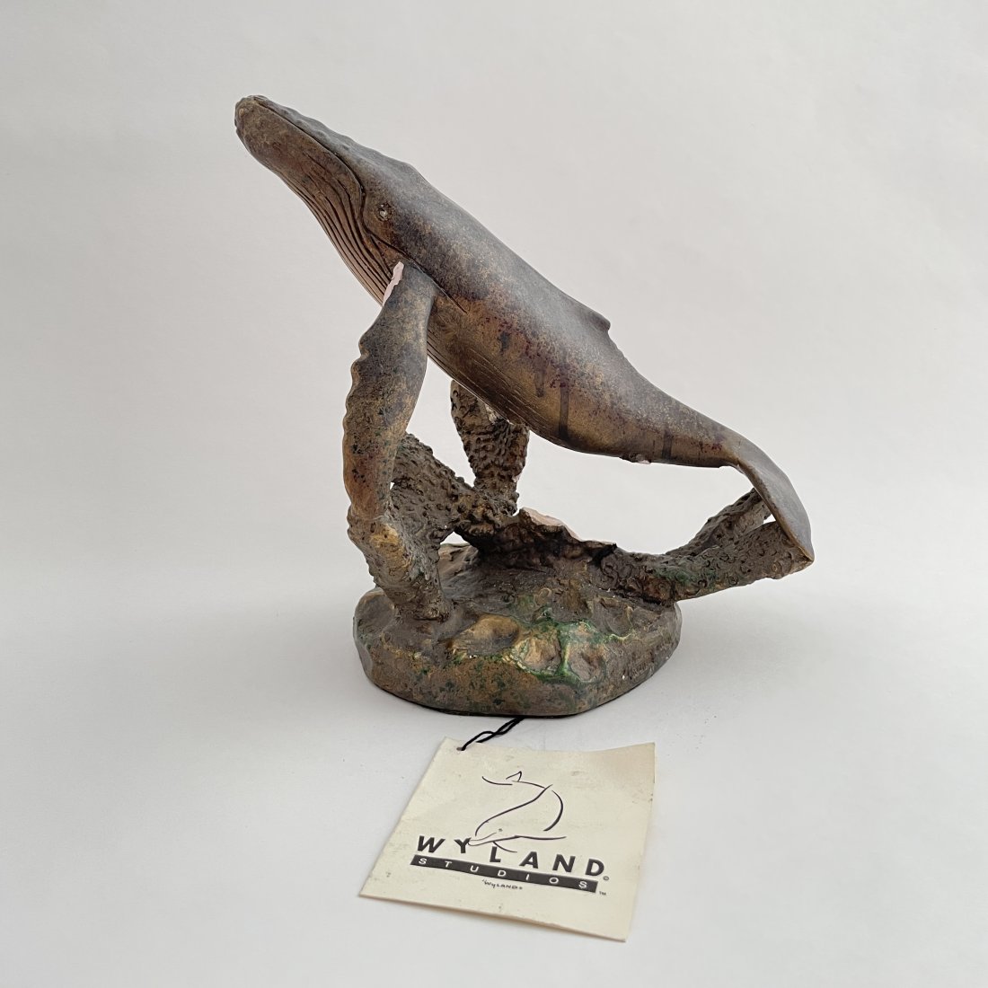 Robert Wyland, Whale - Sculpture: ROBERT WYLAND (B. 1956) Whale Sculpture 9" Tall