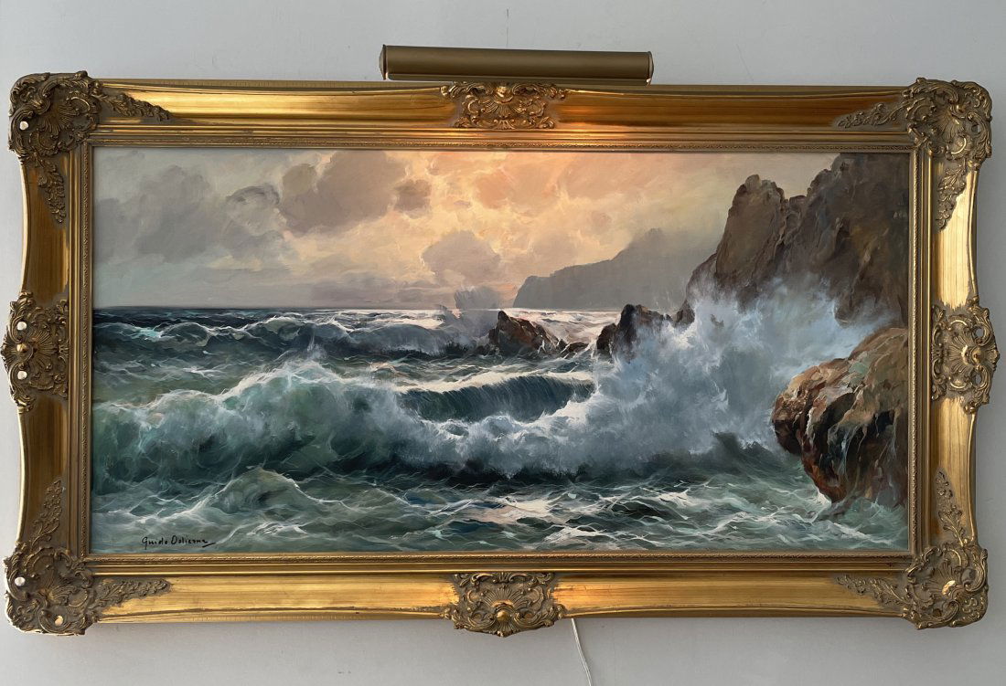 Seascape Oil Painting, Professionally Framed (1 of 20)