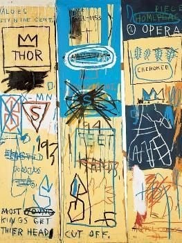 Jean Michel Basquiat - Charles the First, 1982 - Offset Lithograph: JEAN MICHEL BASQUIAT (1960-1988) Charles the First, 1982 Offset Lithograph 42" x 56"