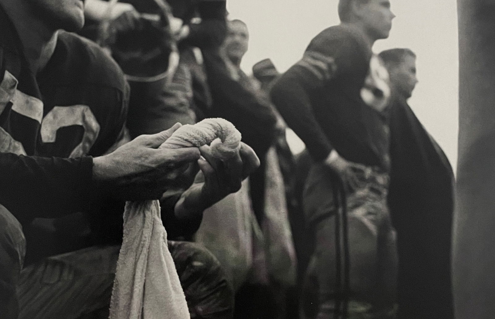 Bruce Davidson - Yale Football, 1954: BRUCE DAVIDSON (B.1933) Title - Yale Football, 1954 Type of Print - Print in Colors Approximate Image Size - 6 3/8" x 4 3/4" Bruce Davidson is an American photographer known for capturing images of co