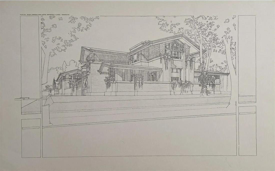 Frank Lloyd Wright - Springfield, Illinois - Floorplan (1 of 9)