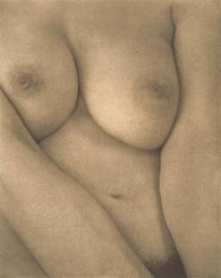 Alfred Stieglitz - Georgia O'Keeffe, 1919: ALFRED STIEGLITZ (1864-1946) Georgia O'Keeffe, Nude, 1919 Print in Colors 7 1/2" x 9 1/2"