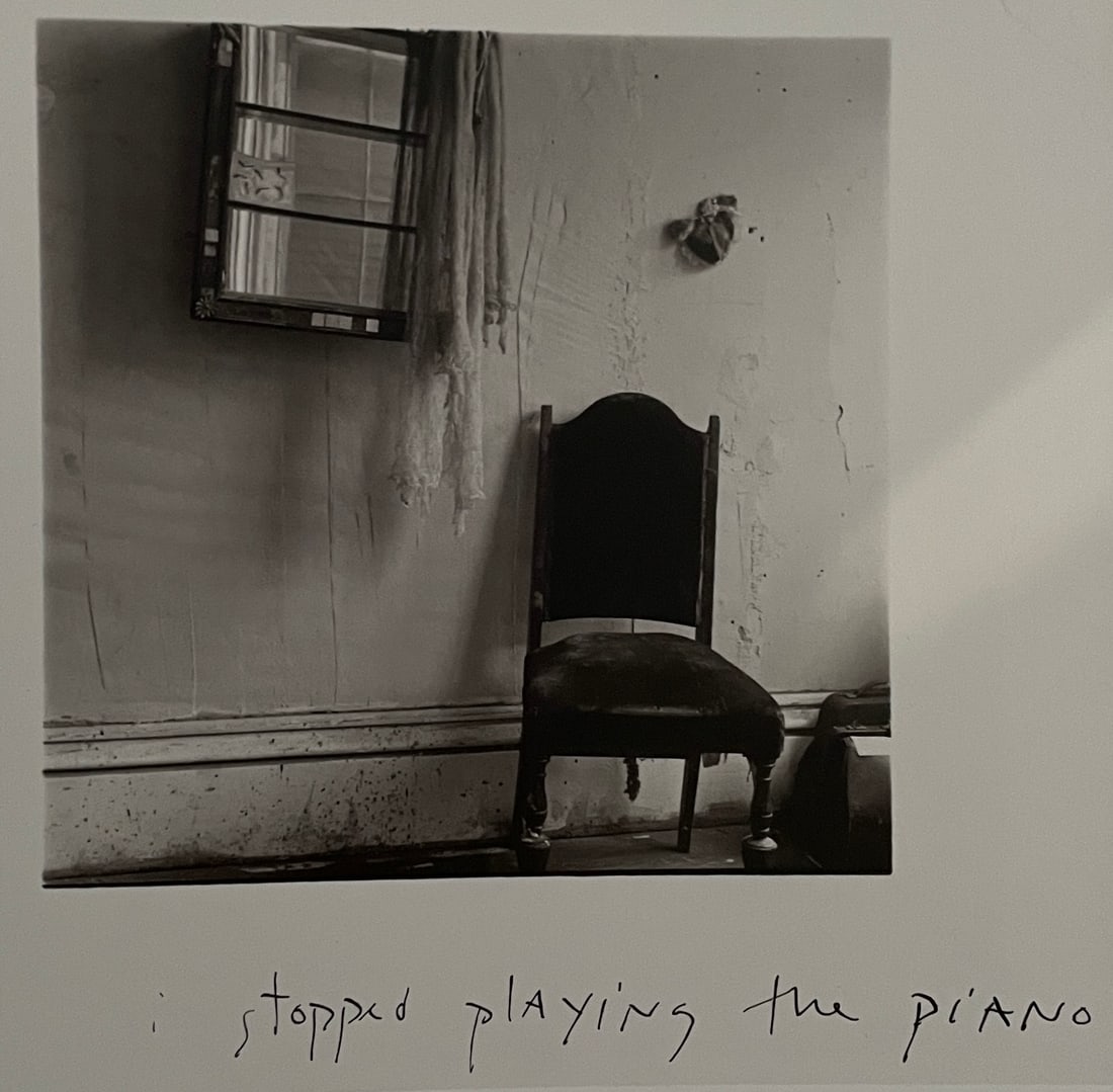 Francesca Woodman - I Stopped Playing the Piano, 1975: FRANCESCA WOODMAN (1958â€“1981) Title - I Stopped Playing the Piano, 1975 Type of Print - Print in Colors Approximate Image Size - 7" x 6 1/2" Francesca Woodman was an American photographer known