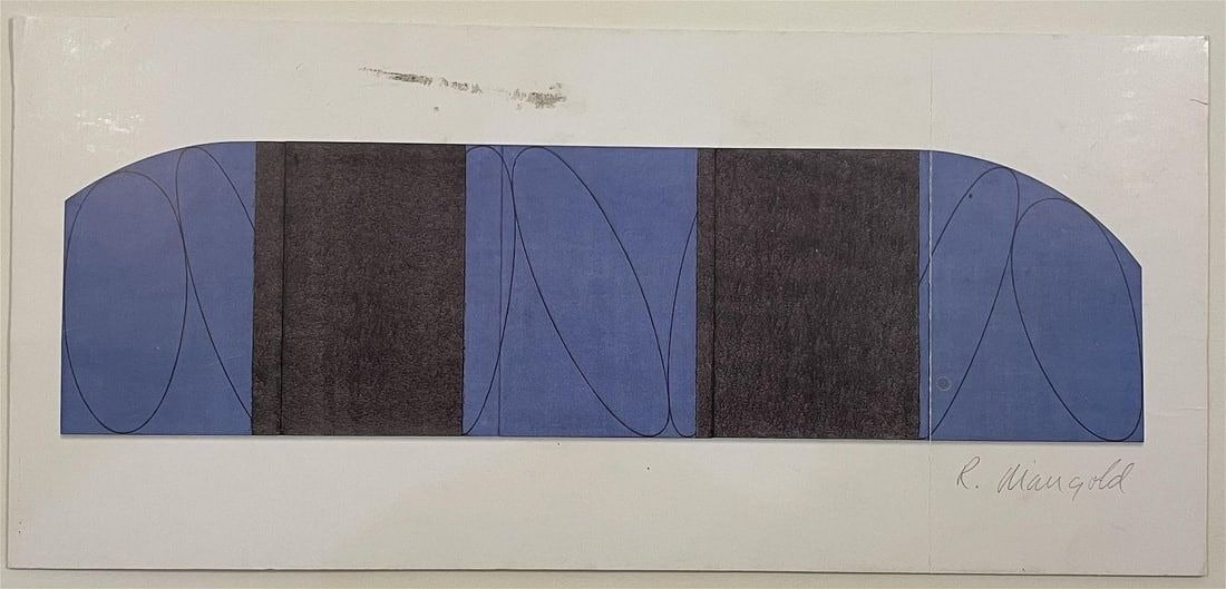 Robert Mangold - Untitled Print, Hand Signed: ROBERT MANGOLD (B. 1937) Untitled, Hand Signed to the bottom right in pencil Print 7 1/4" x 16 1/4"