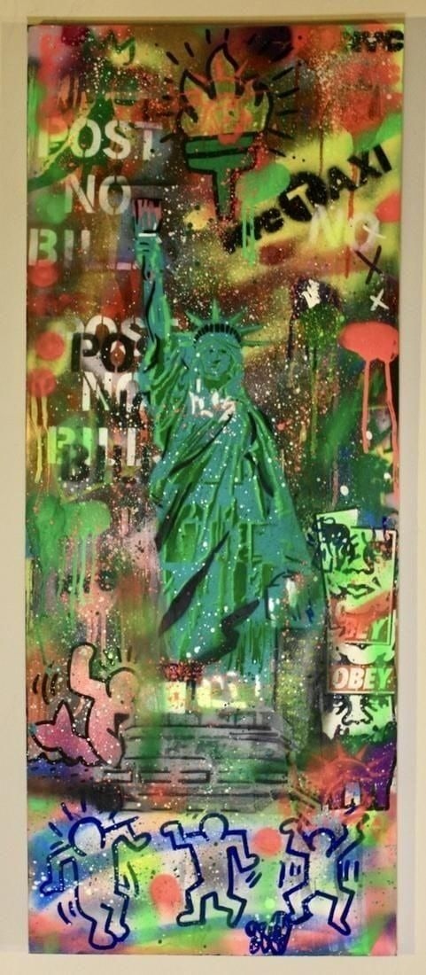 After Mr. Brainwash x Banksy x Shepard Fairey- Spray Painting - Canvas (1 of 7)