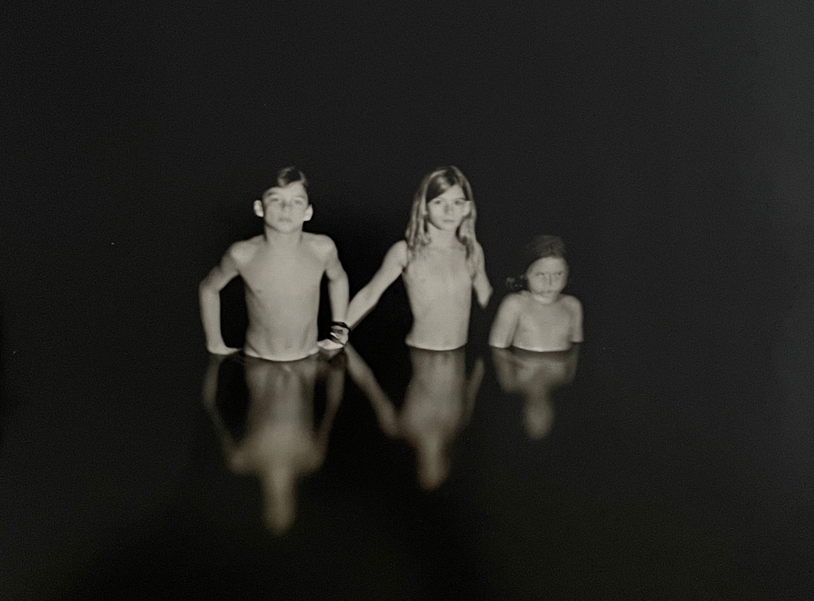 Sally Mann - Emmett, Jessie, and Virginia, 1990: SALLY MANN (B.1951) Title - Emmett, Jessie, and Virginia, 1990 Type of Print - Print in Colors Approximate Image Size - 9" x 8" Sally Mann is an American photographer known for her black-and-white por