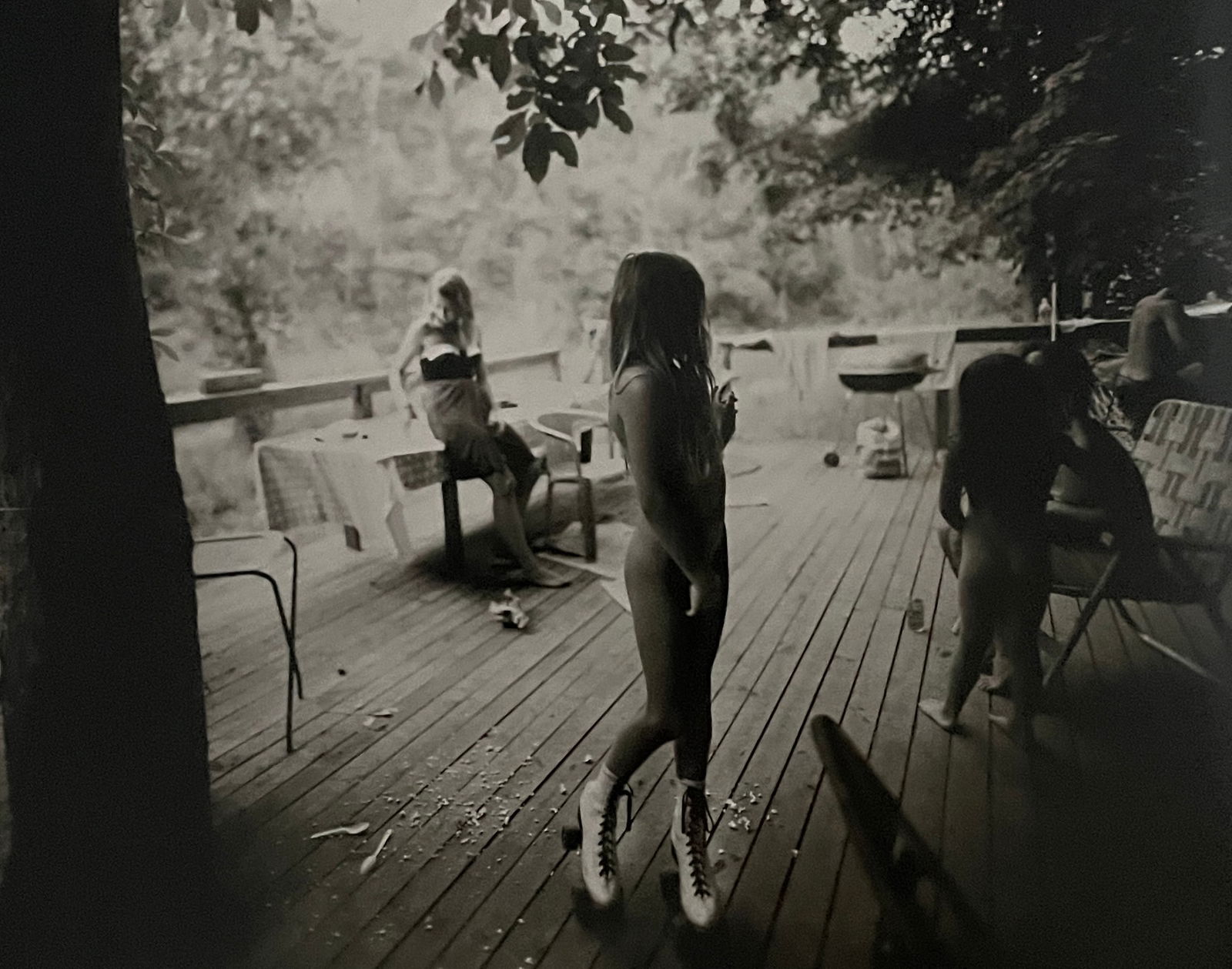 Sally Mann - White Skates, 1990: SALLY MANN (B.1951) Title - White Skates, 1990 Type of Print - Print in Colors Approximate Image Size - 9" x 8" Sally Mann is an American photographer known for her black-and-white portraits of her fa