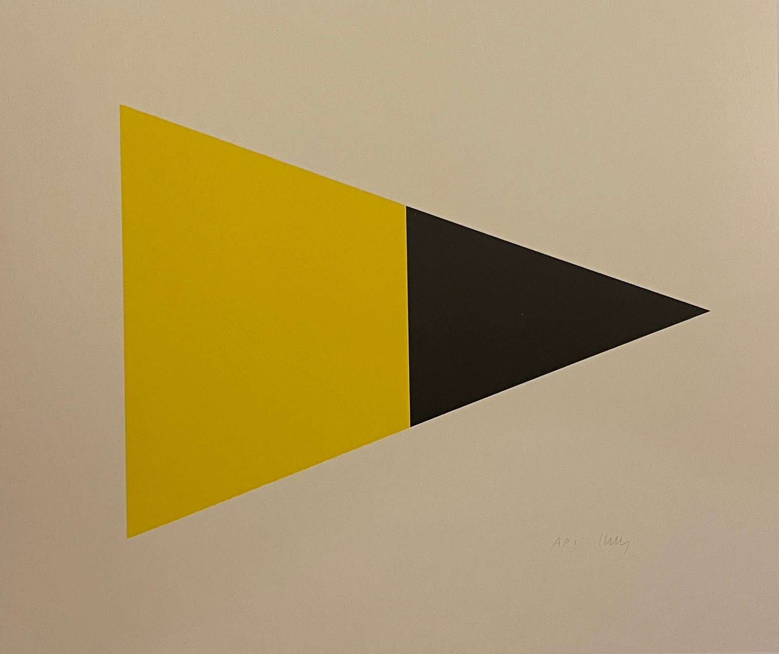 Ellsworth Kelly - Black Yellow, 1970: ELLSWORTH KELLY (1923-2015) Title - Black Yellow, 1970 Type of Print - Print in Colors Estimated Image Size - 7 1/4" x 8 3/4" Ellsworth Kelly was an eminent American artist known for his abstract pain