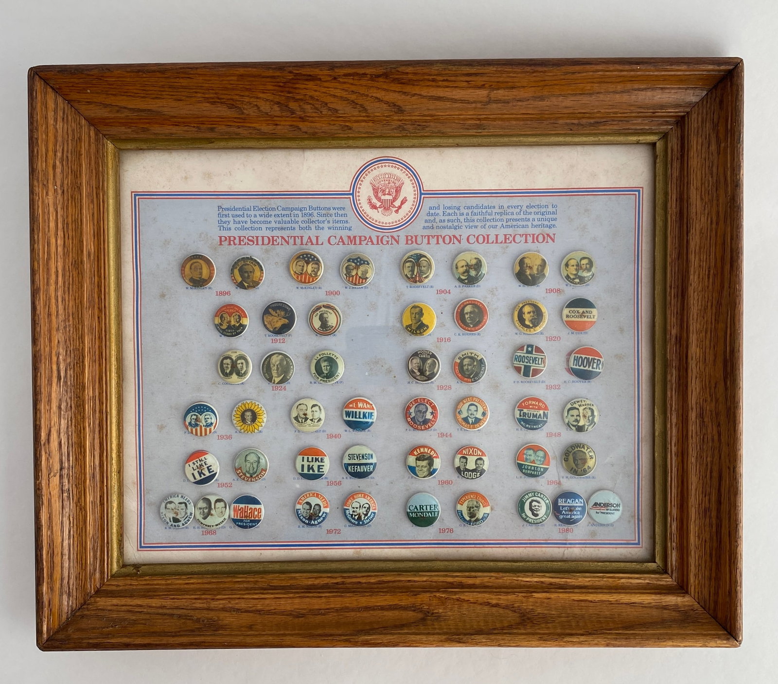 Presidential Campaign Button Collection (Framed) (1 of 8)