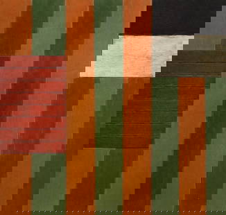 Sean Scully - A Green Place, 1987: SEAN SCULLY (B. 1945) A Green Place, 1987 Print in Colors 6 1/4" x 6 1/2"