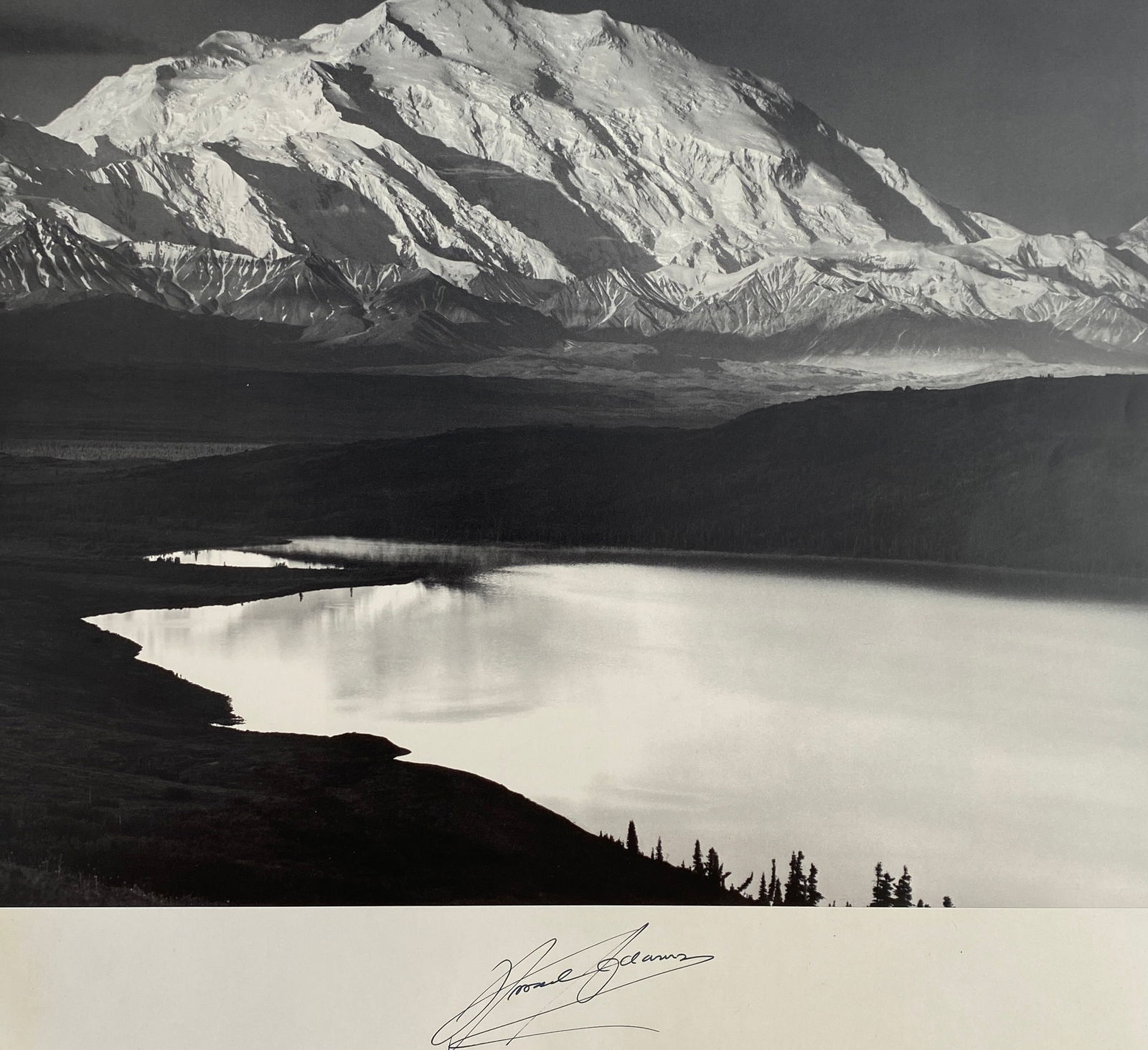 Ansel Adams - Mount McKinley and Wonder Lake, 1947 (Hand Signed) (1 of 8)