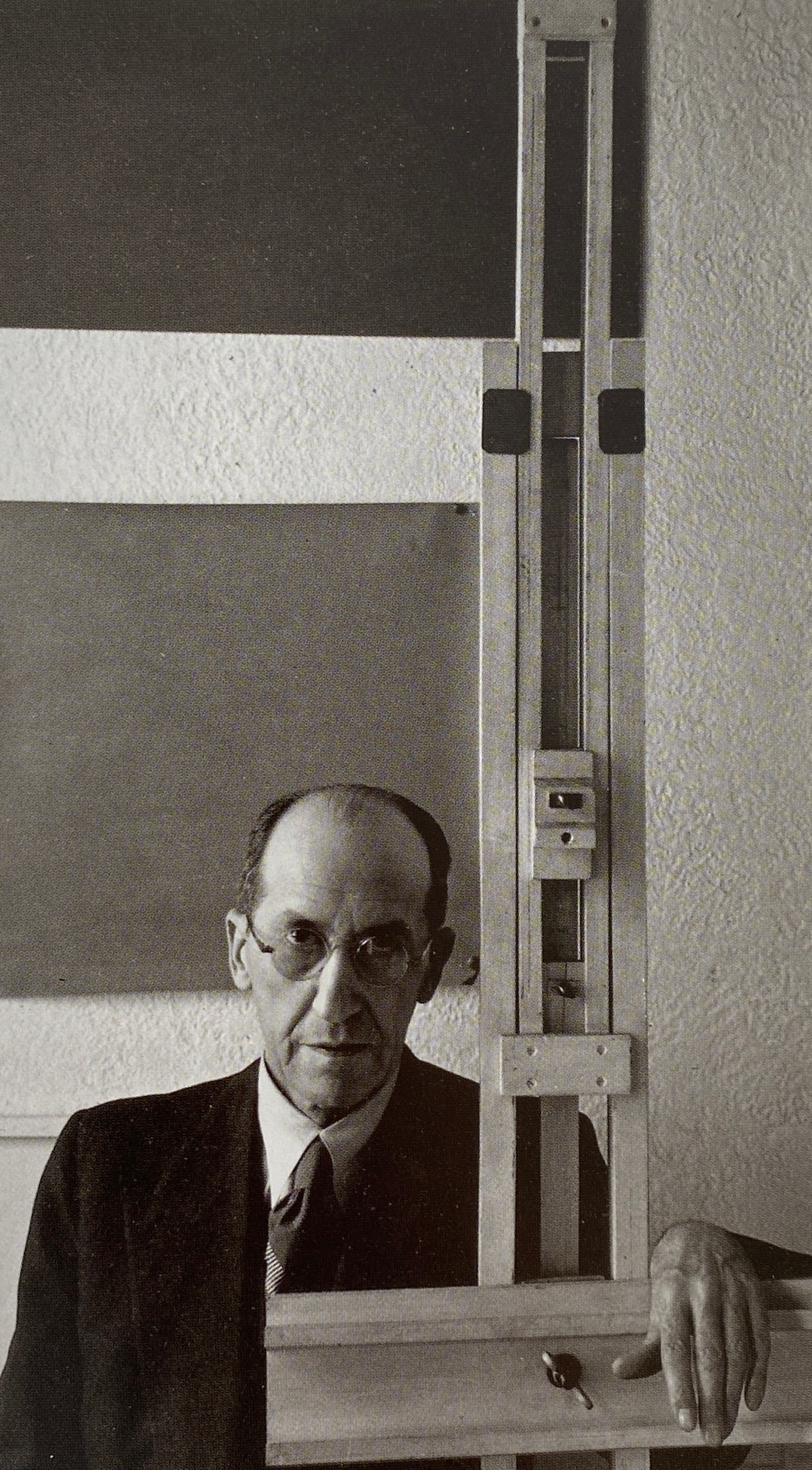 Arnold Newman - Piet Mondrian, 1942: ARNOLD NEWMAN (1918-2006) Piet Mondrian, 1942 Print in Colors 3 3/4" x 6 1/2"