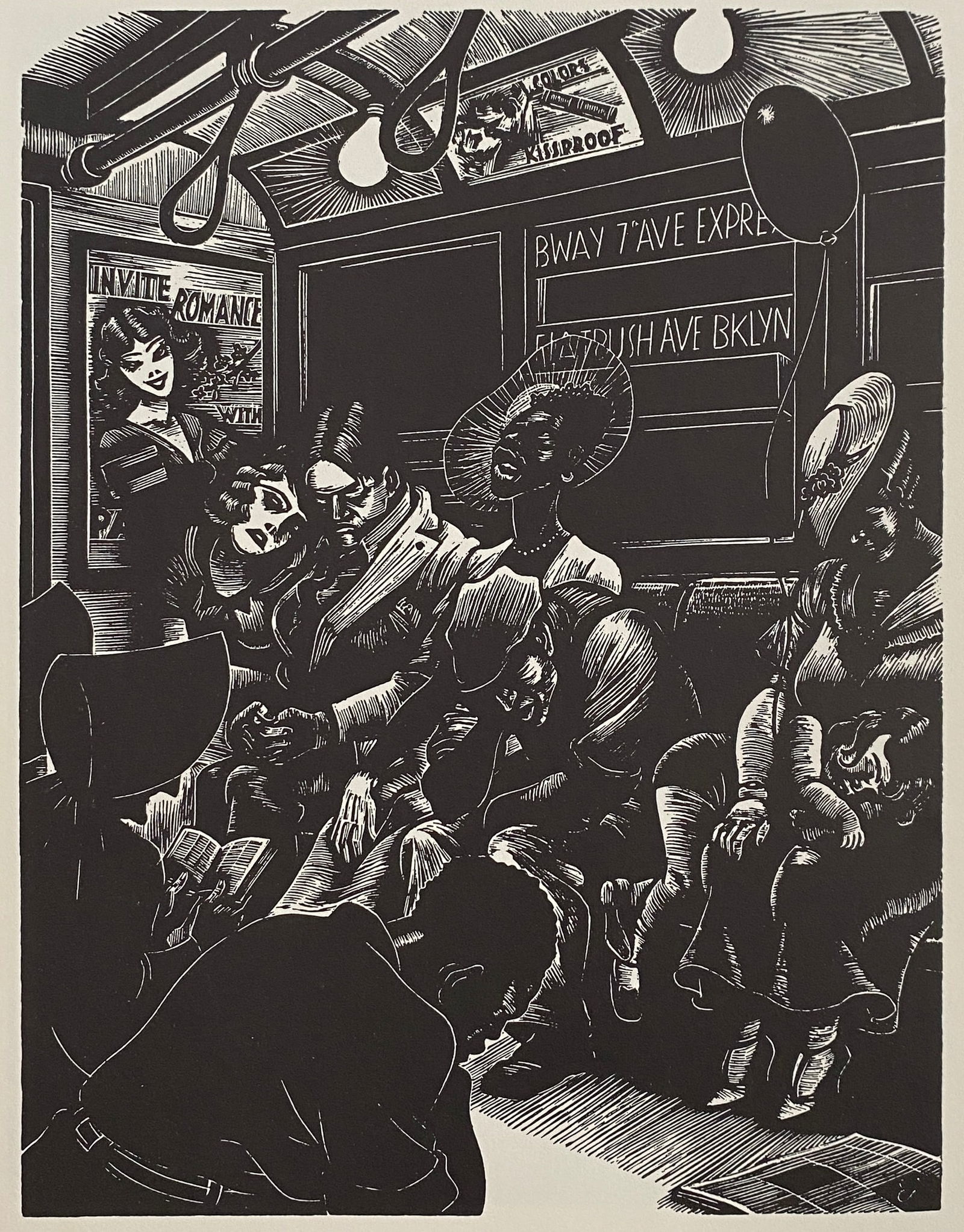 Fritz Eichenberg - The Subway, 1934 (1 of 1)