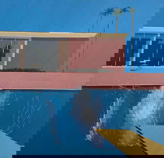 David Hockney - A Bigger Splash, 1967: DAVID HOCKNEY (B. 1937) A Bigger Splash, 1967 Print in Colors, Printed in the 2000s 7" x 7"