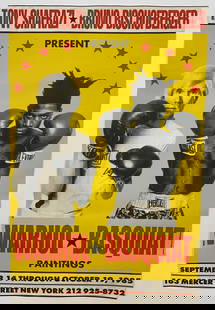 Andy Warhol - Jean Michel Basquiat - Warhol and Basquiat Boxing Exhibition Poster: ANDY WARHOL (1928-1987) JEAN MICHEL BASQUIAT (1960-1988) Warhol and Basquiat Boxing Exhibition Poster 11 1/2" x 18"