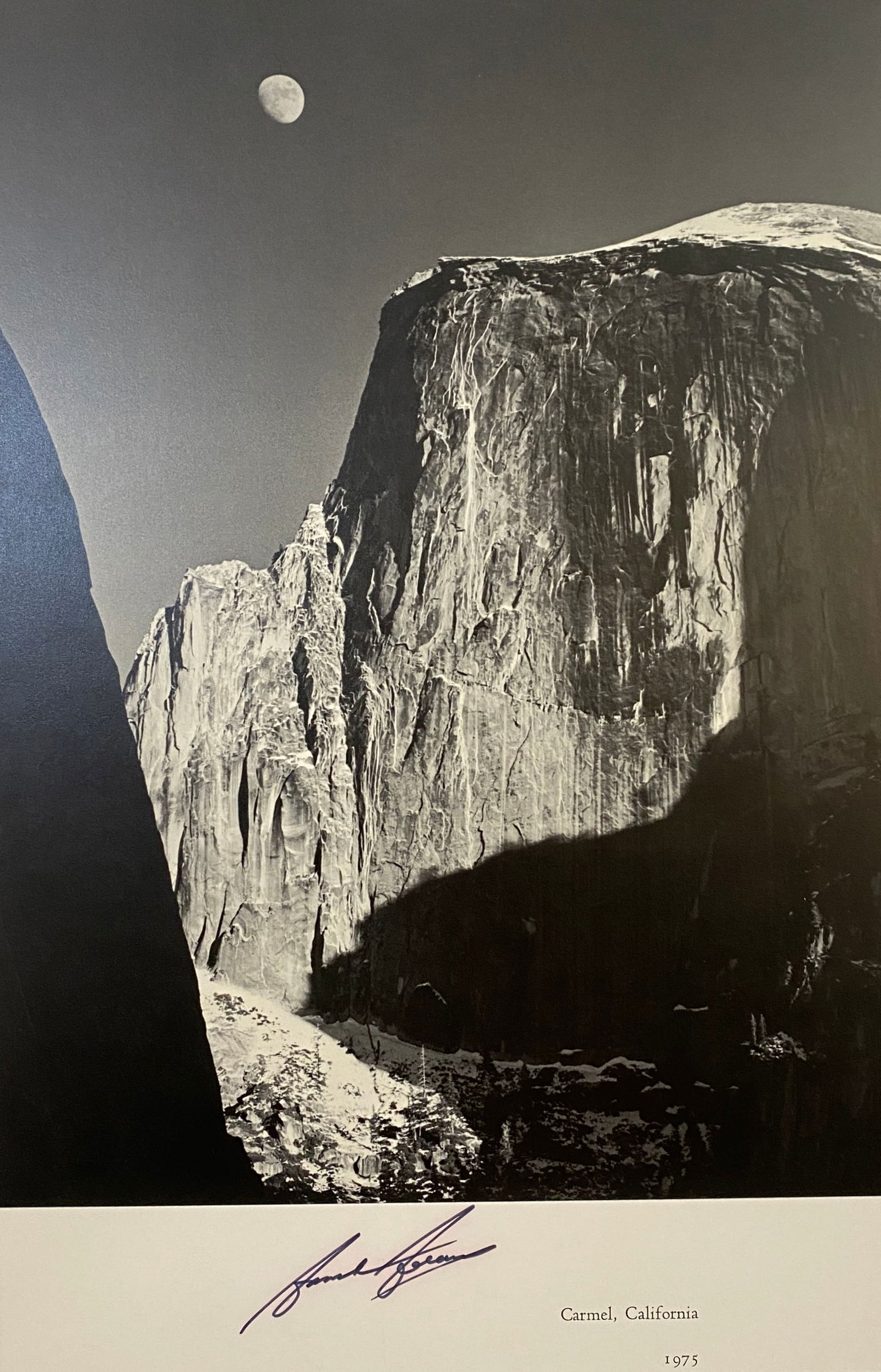 Ansel Adams - Moon and Half Dome, 1960 (Hand Signed) (1 of 10)