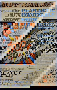 Andy Warhol - Presents the Plastic Inevitable Show, Poster: ANDY WARHOL (1928-1987) Presents the Plastic Inevitable Show with The Velvet Underground and Nico Chanteuse & Light Shows & Curious Movies 13 1/4" x 21 1/4"