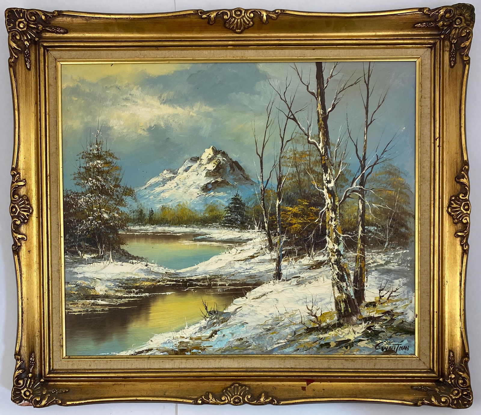 E. Whitman - Winter Landscape, Oil on Canvas (1 of 14)