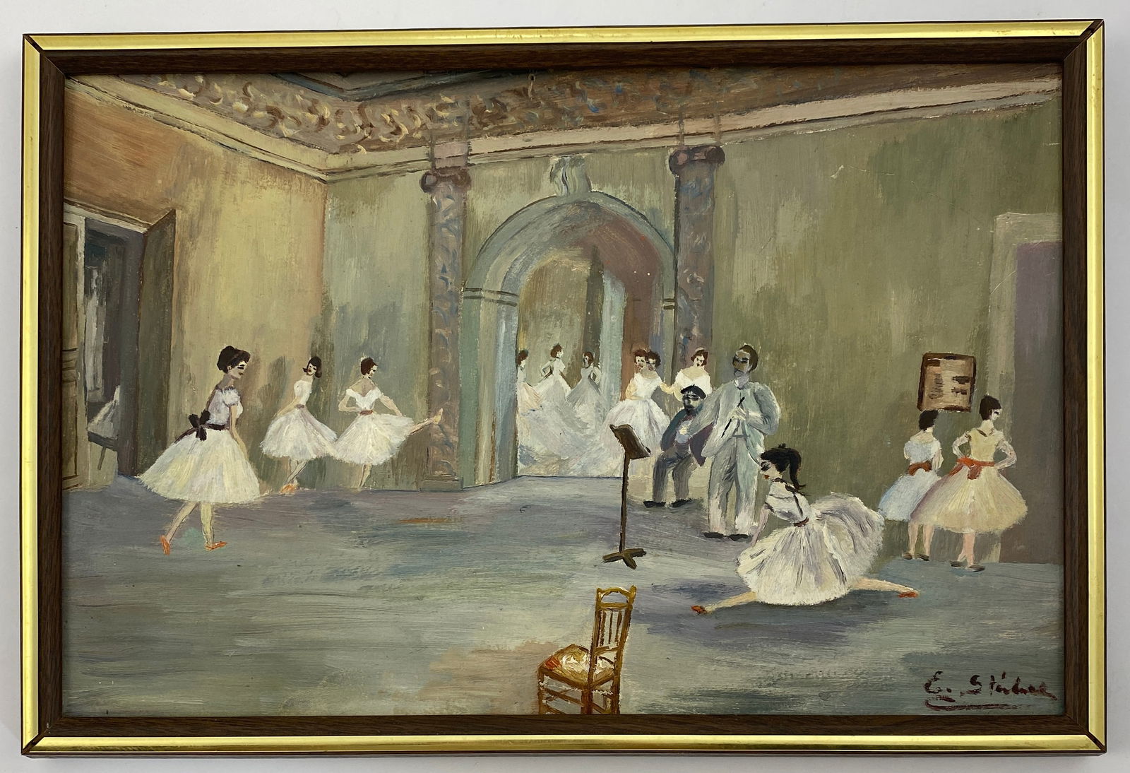 Edgar Degas Style - Vintage Oil on Board Painting (1 of 17)