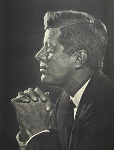 Yousuf Karsh - John F. Kennedy, 1960: YOUSUF KARSH (1908-2002) John F. Kennedy, 1960 Print in Colors 9" x 12"