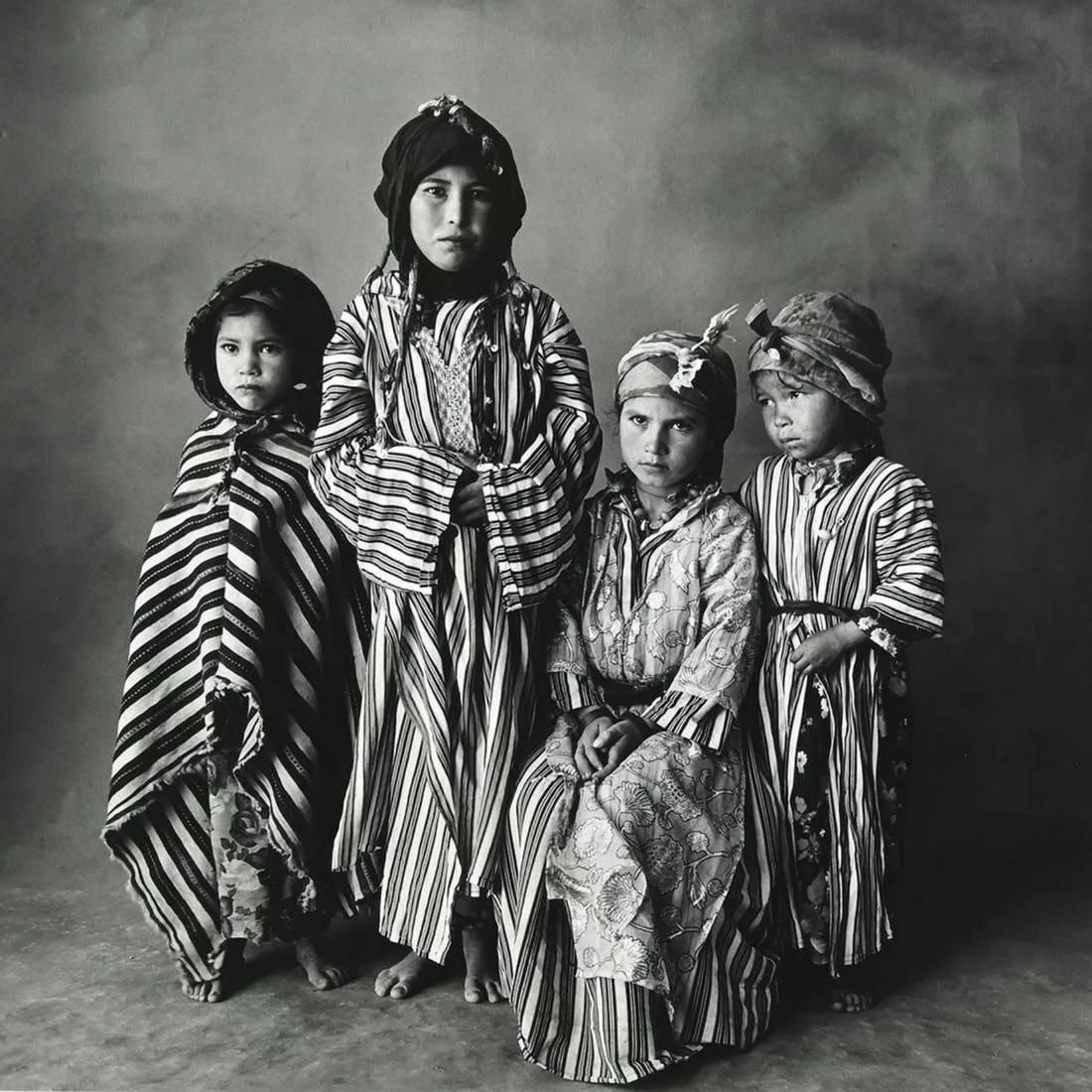 Irving Penn - Four Moroccan Girls, 1991: IRVING PENN (1917-2009) Four Moroccan Girls, 1991 Print in Colors 7" x 9"