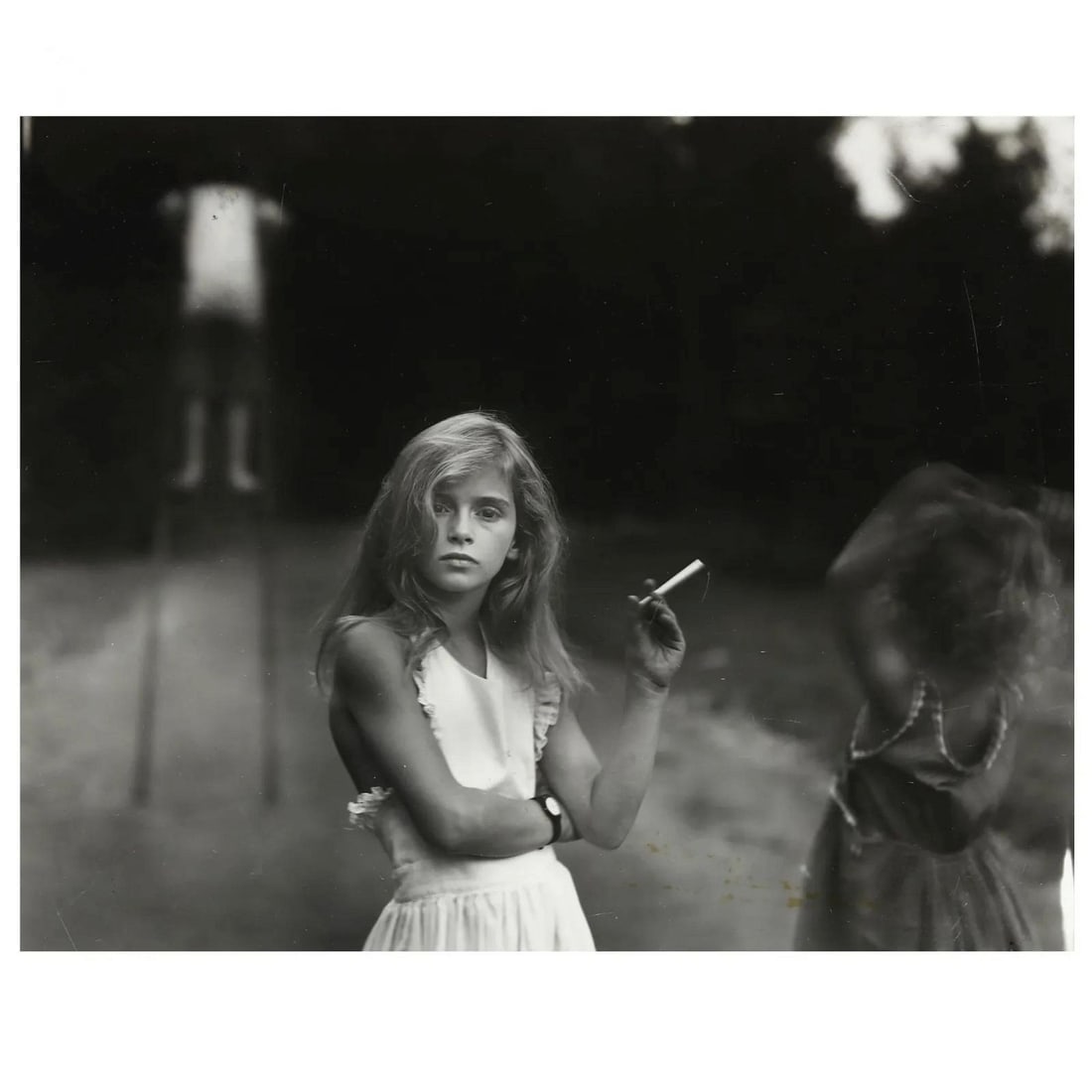 Sally Mann - Preparatory, 1989: SALLY MANN (B. 1951) Preparatory Photograph for Candy Cigarette, 1989 Print in Colors 7" x 9"