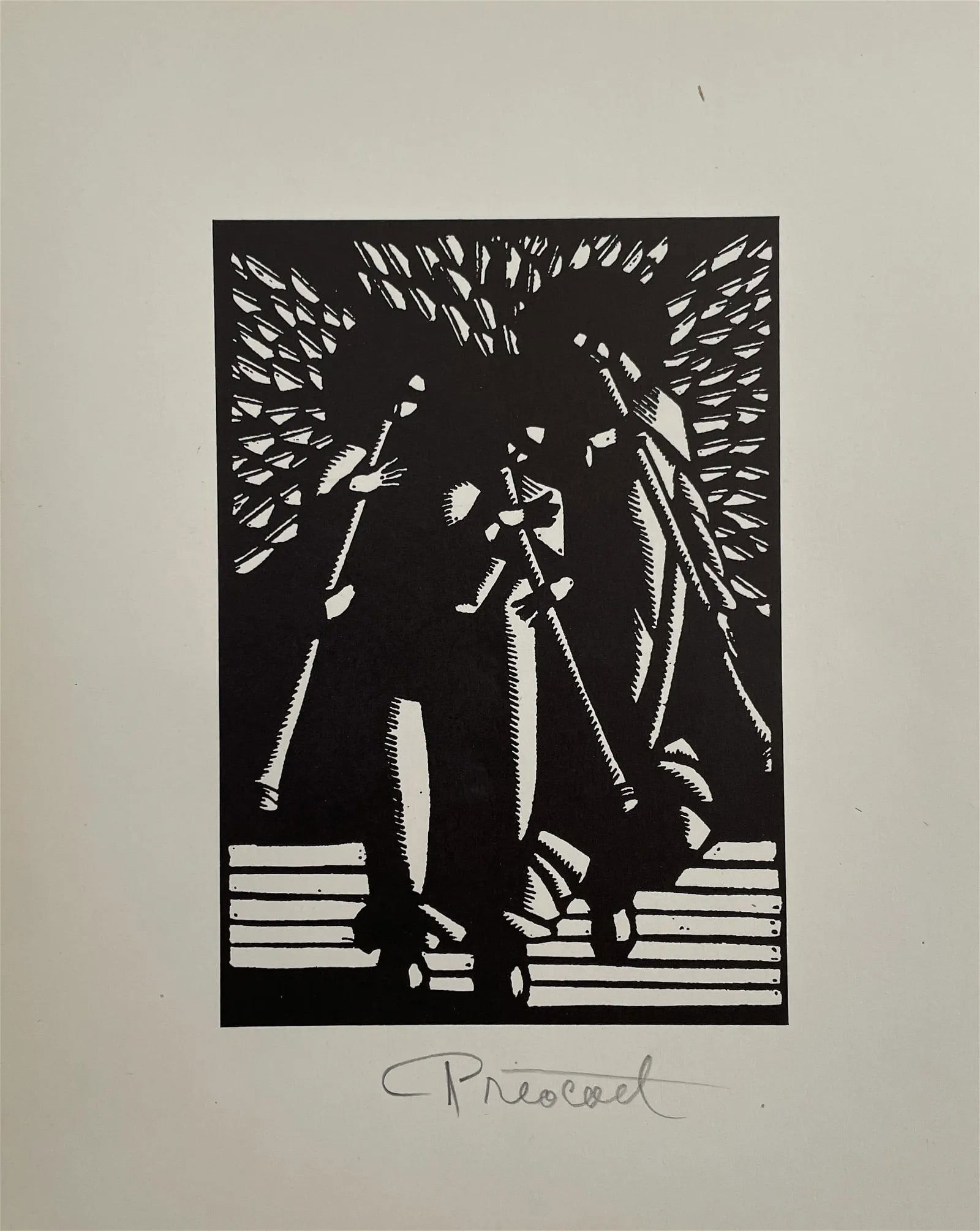 Prescott Chaplin - Untitled, Woodcut - Hand Signed (1 of 3)
