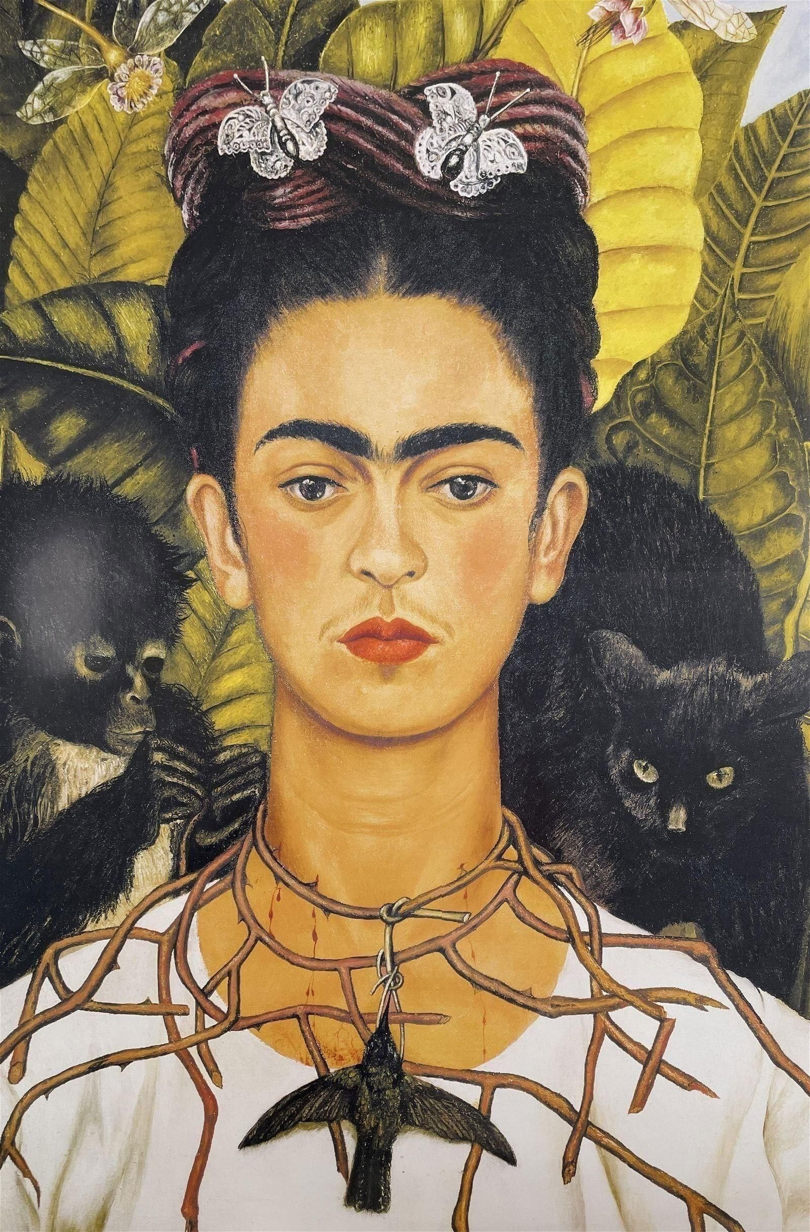 Frida Kahlo - Self Portrait with Thorne Necklace and Humming Bird, Offset Lithograph (1 of 7)