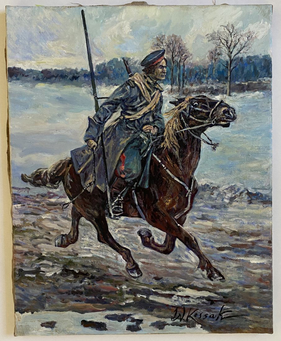 Wojciech Kossak - Men on Horseback, Oil on Canvas (Polish) (1 of 9)