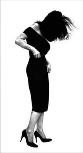 Robert Longo - Portrait of a Woman, Offset Lithograph: ROBERT LONGO (B. 1953) Portrait of a Woman Offset Lithograph 44" x 79"