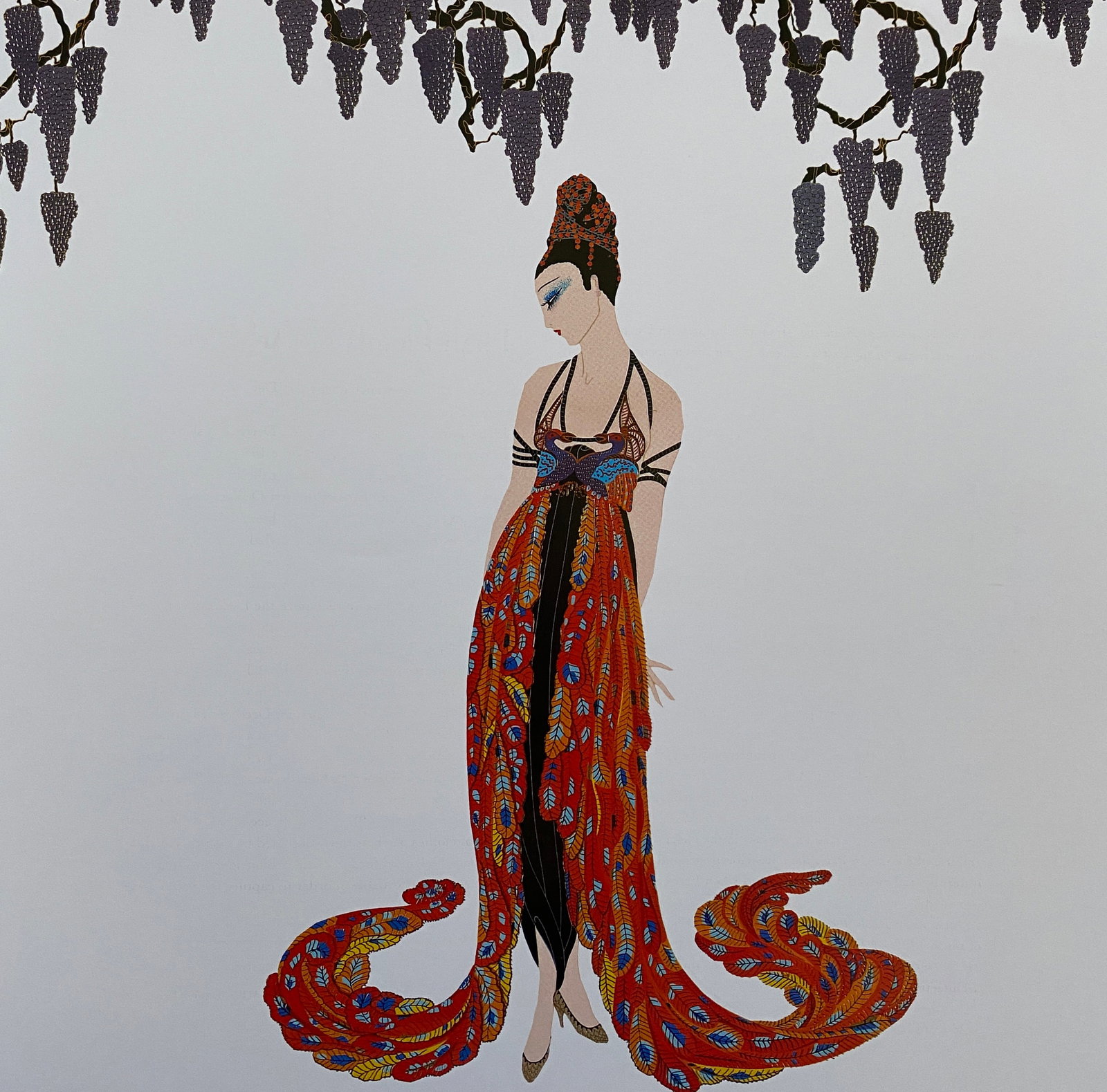 Erte - Feather Gown, 1985 (1 of 1)