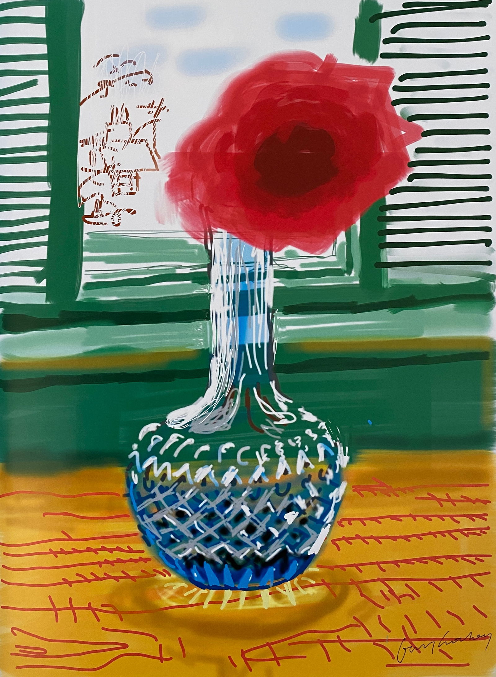 David Hockney - iPad Drawing (Hand Signed) (1 of 7)