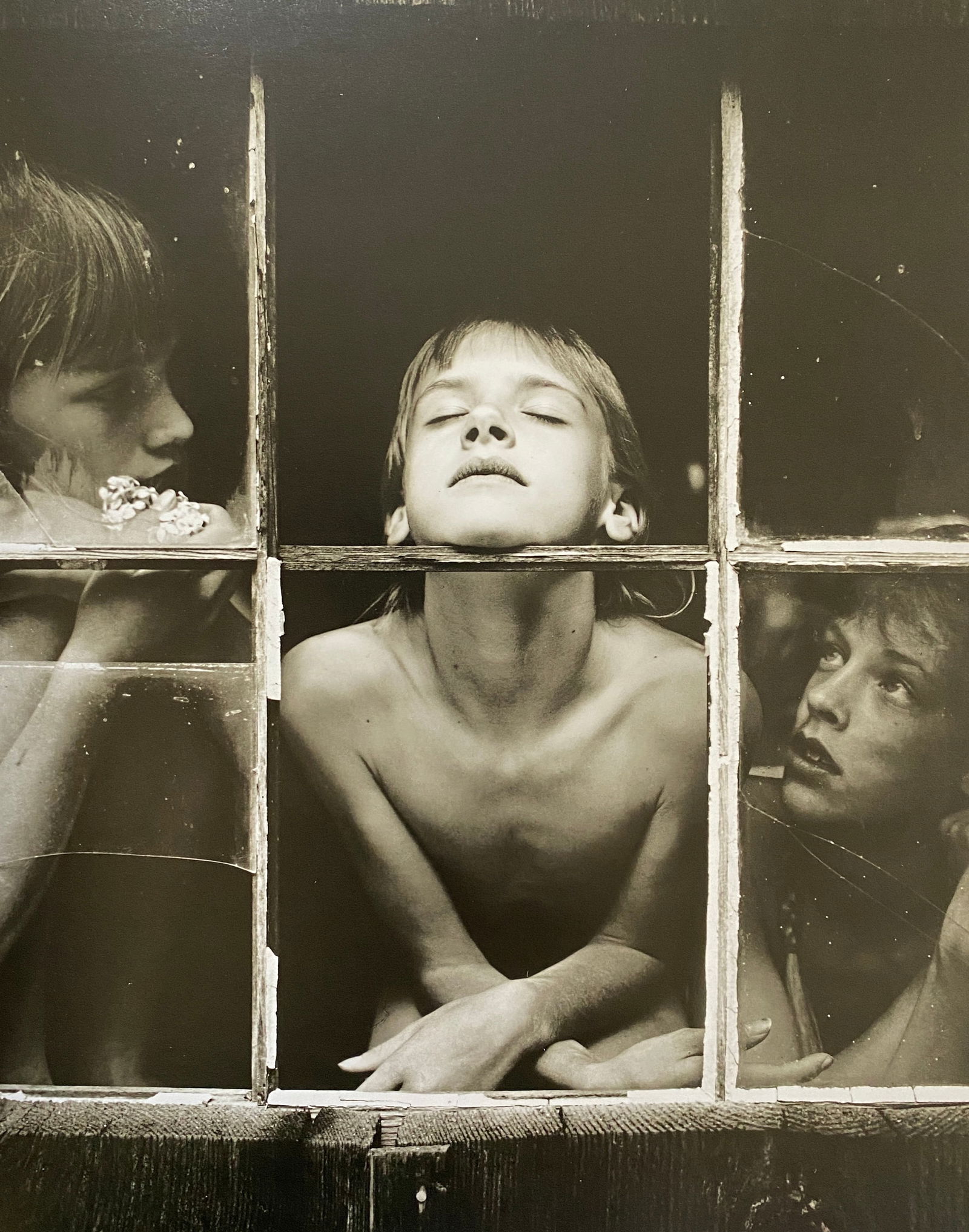 Jock Sturges - Christina, Misty Dawn, and Alisa, N. California, 1989: JOCK STURGES (B.1947) Christina, Misty Dawn, and Alisa, Northern California, 1989 Print, Printed in 1990s 9 1/2" x 7 1/2"