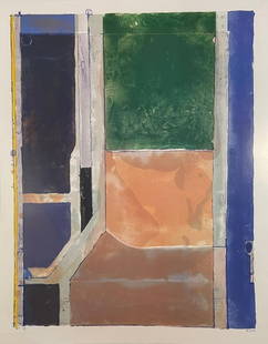 Richard Diebenkorn - Twelve, 1984: RICHARD DIEBENKORN (1922-1993) 'Twelve, 1984' Offset Lithograph 28 1/4" x 22"