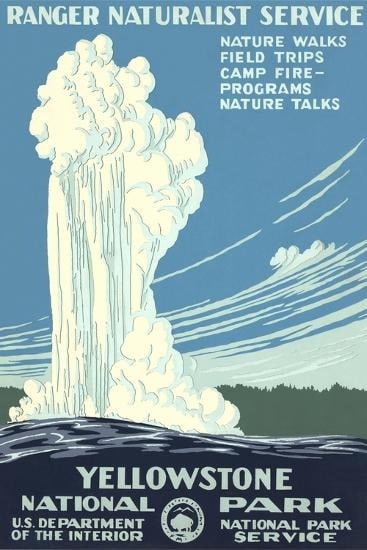 Yellowstone National Park Travel Poster (1 of 1)