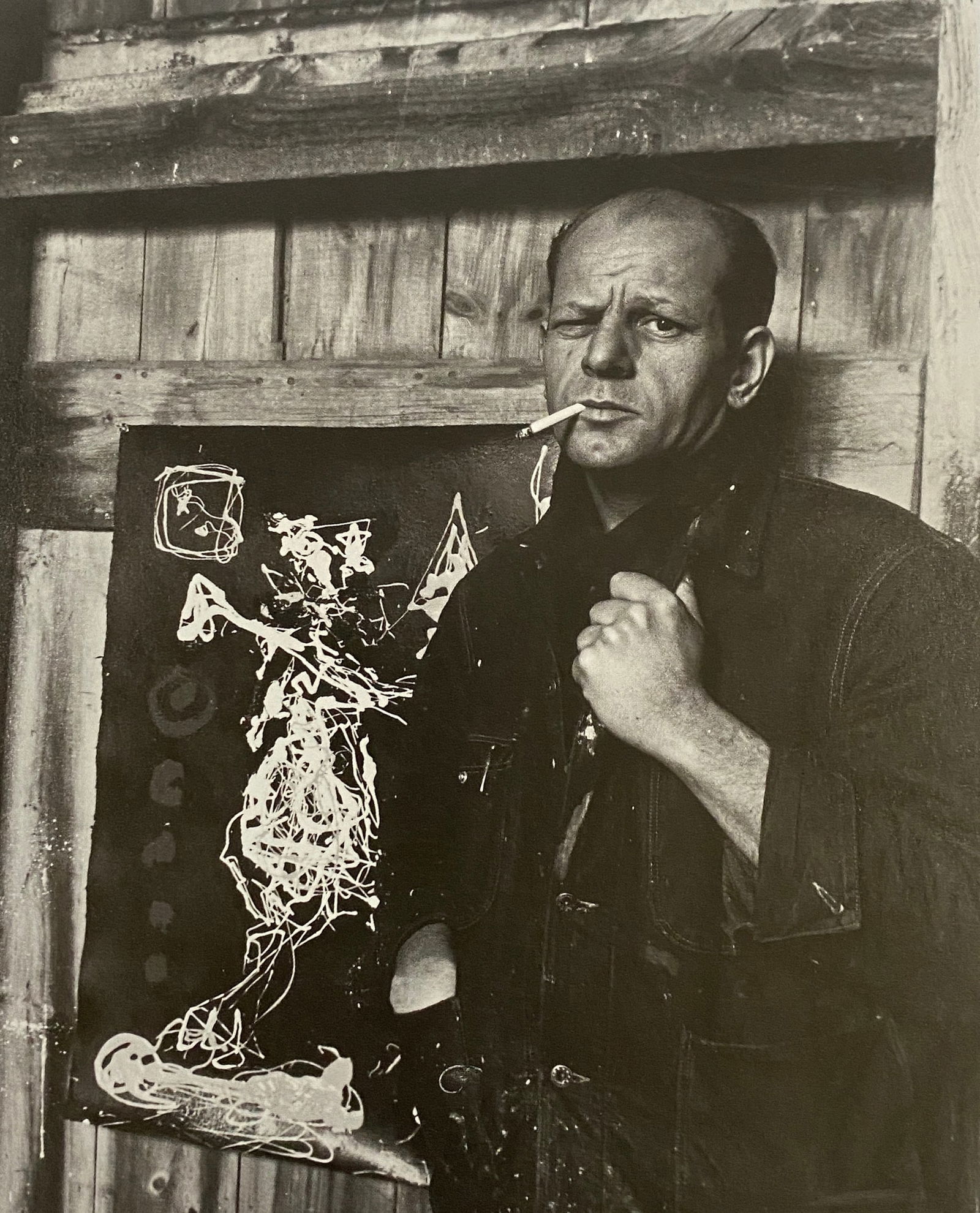Arnold Newman - Jackson Pollock, 1949: ARNOLD NEWMAN (1918–2006) Jackson Pollock, 1949 Print 7 1/4" x 5 3/4"