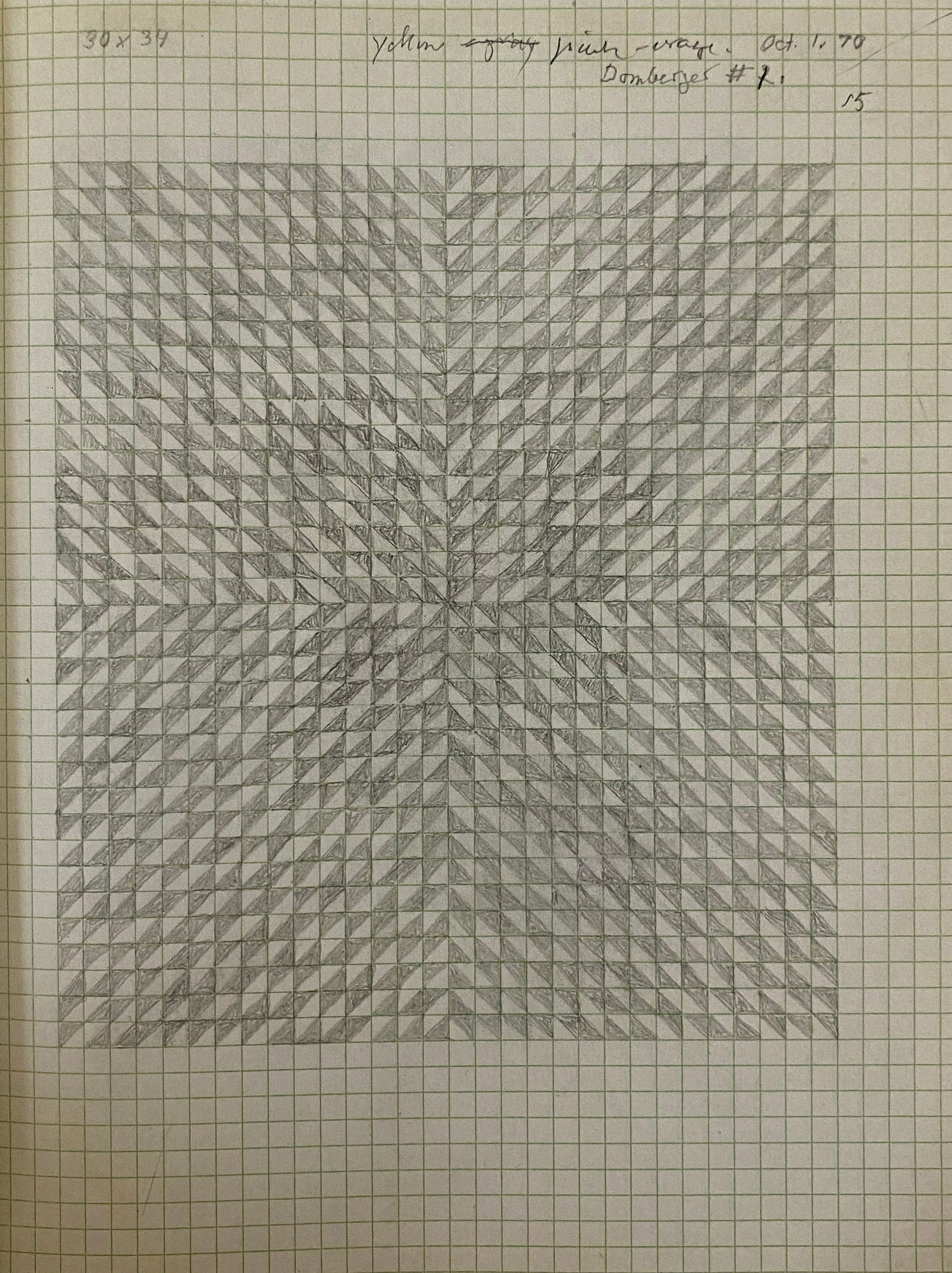 Anni Albers - October 1, 1970: ANNI ALBERS (1899–1994) October 1, 1970 Print 10" x 7"