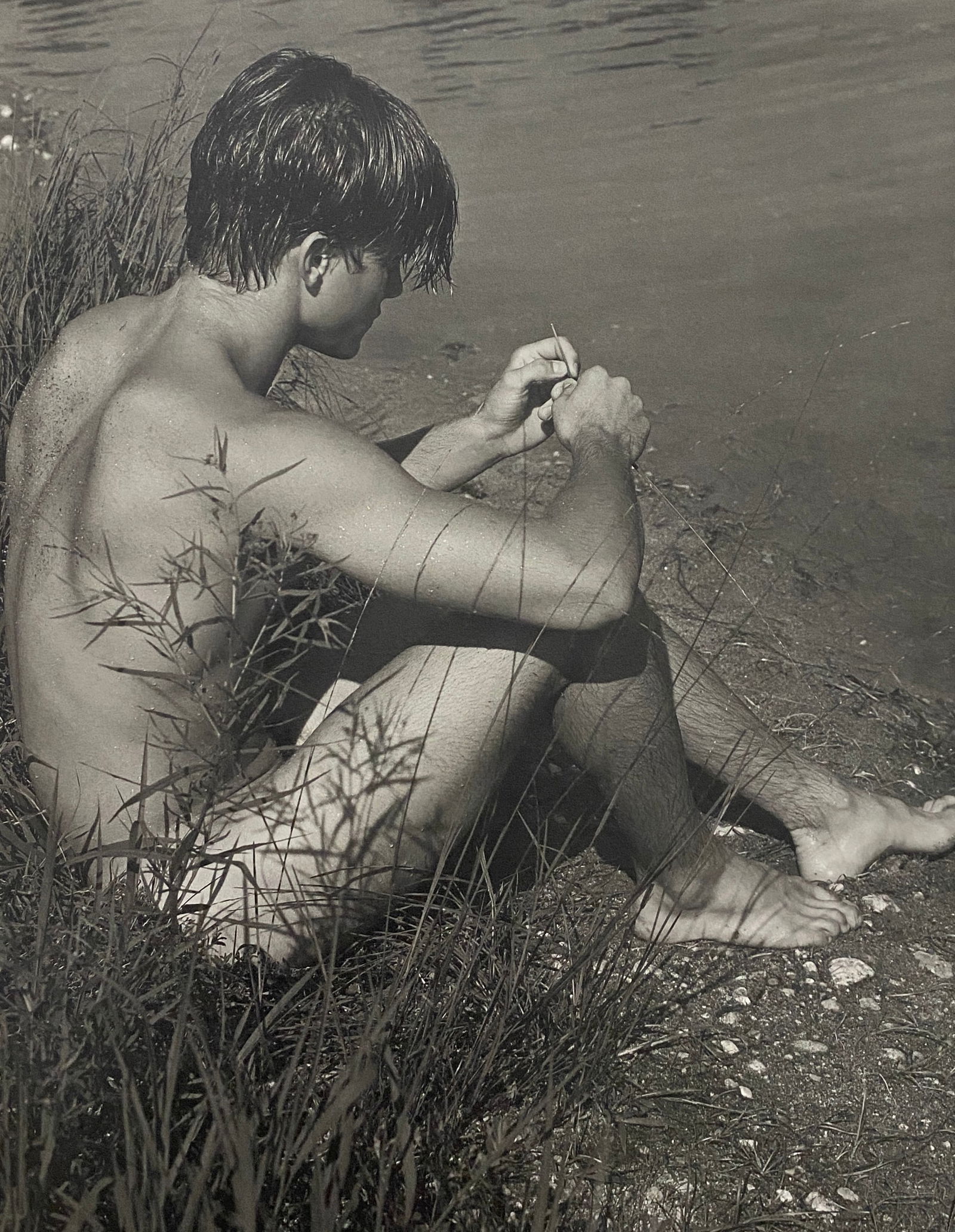Bruce Weber - Tom on the Island, Adirondack Park, 1988: BRUCE WEBER (B.1946) Tom on the Island, Bear Pond, Adirondack Park, 1988 Print 9" x 7"
