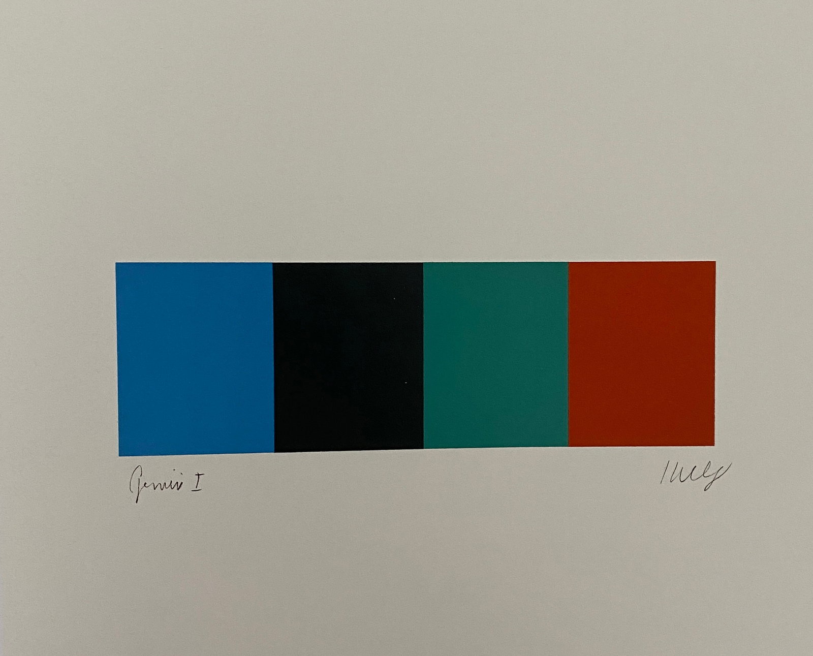Ellsworth Kelly - Blue Gray Green Red, 2008: ELLSWORTH KELLY (1923–2015) Blue Gray Green Red, 2008 Print 8" x 7"