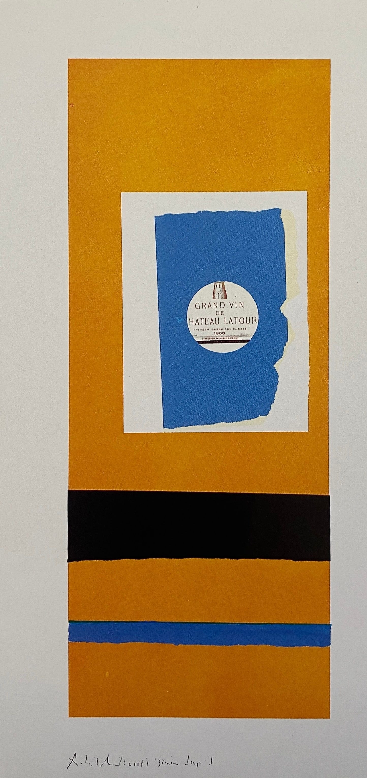 Robert Motherwell - Pauillac, #2: ROBERT MOTHERWELL (1915-1991) Pauillac, #2 Print 6 1/2" x 9 1/4"