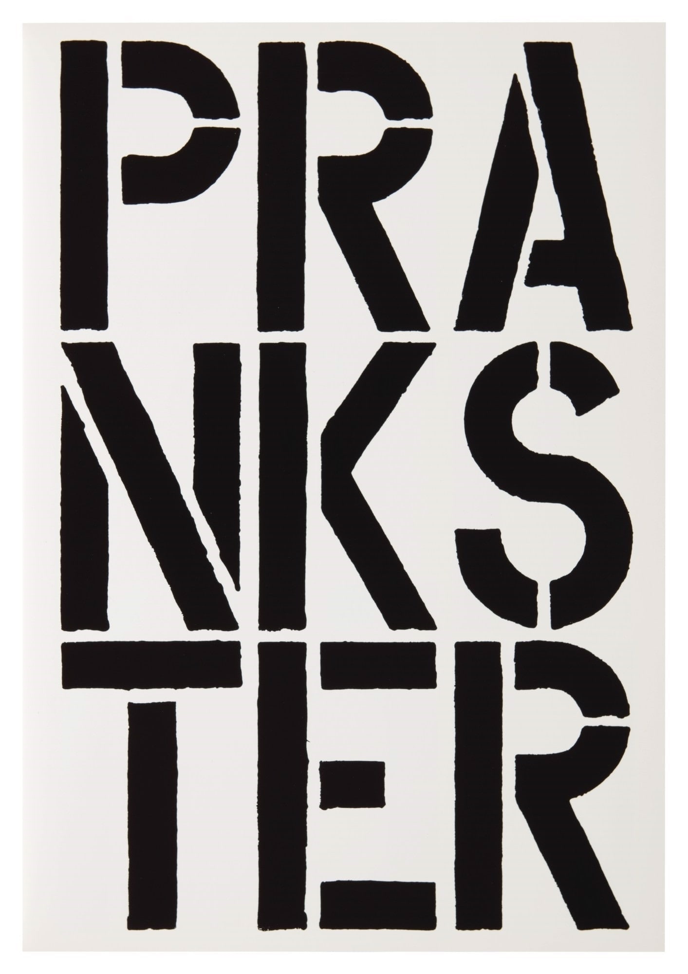 Christopher Wool - Prankster, 1989 - Offset Lithograph (1 of 1)