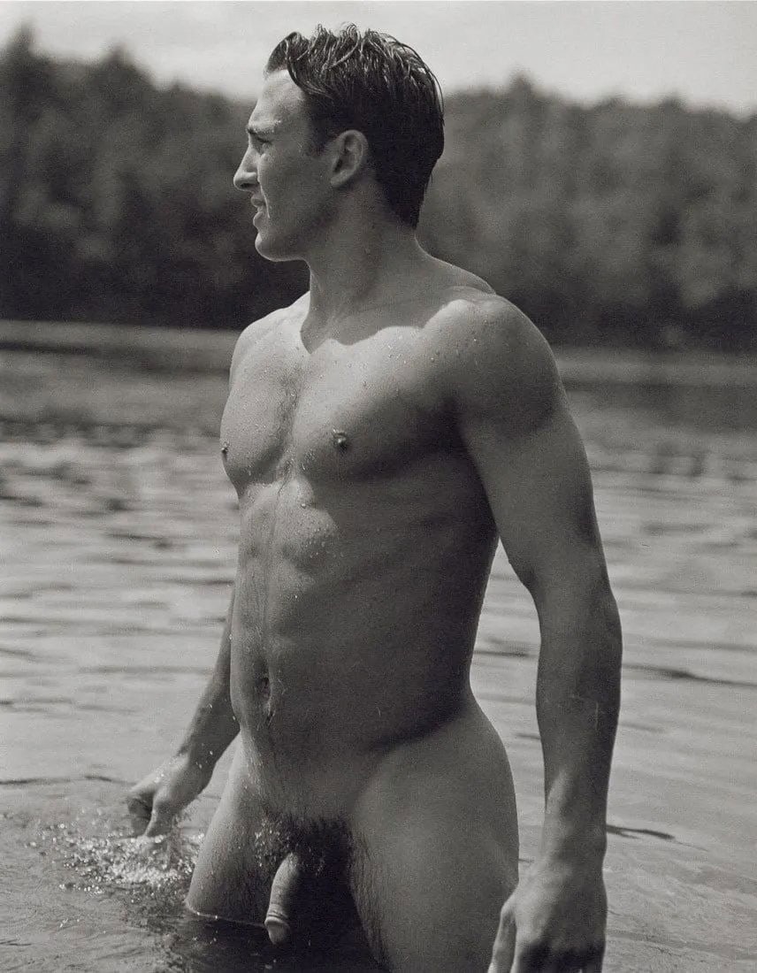 Bruce Weber - John, Bear Pond, 1990: BRUCE WEBER (B. 1946) John, Bear Pond, Adirondack Park, 1990 Print 7 1/4" x 9 1/4"