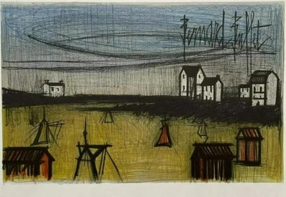 Bernard Buffet - Landscape, Offset Lithograph