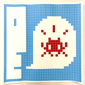 Space Invader - Alert - Print, Hand Signed and Numbered