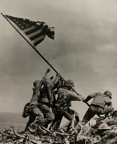 Joe Rosenthal - Raising the Flag on Mount Suribachi, Iwo Jima, 1945