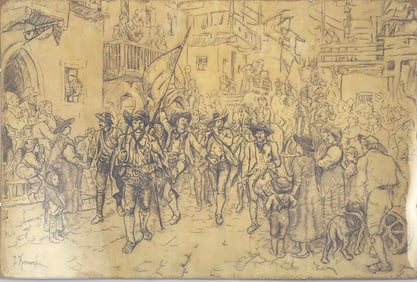 Jan Konarski - Ink Drawing on Paper
