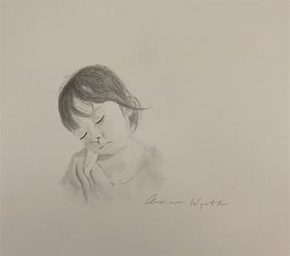 Andrew Wyeth - Study Drawing, Portrait of a Girl