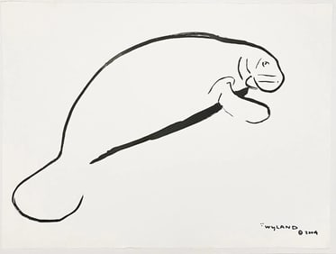 Robert Wyland - Sumi Ink, Manatee