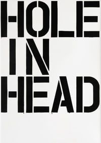 Christopher Wool - Hole in Head, 1992